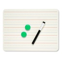 Two Sided Plain/Lined Magnetic  9" x 12" Dry Erase Boards Pack of 3