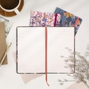 Blue Bloom Softcover Notebook with Pocket Pack 3