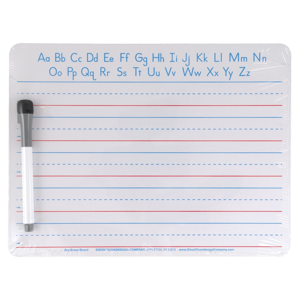 9" x 12" 2-Sided Ruled/Plain Handwriting Whiteboard with Marker/Eraser Sets 5ct