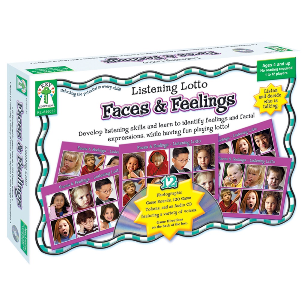 Listening Lotto: Faces and Feelings Board Game