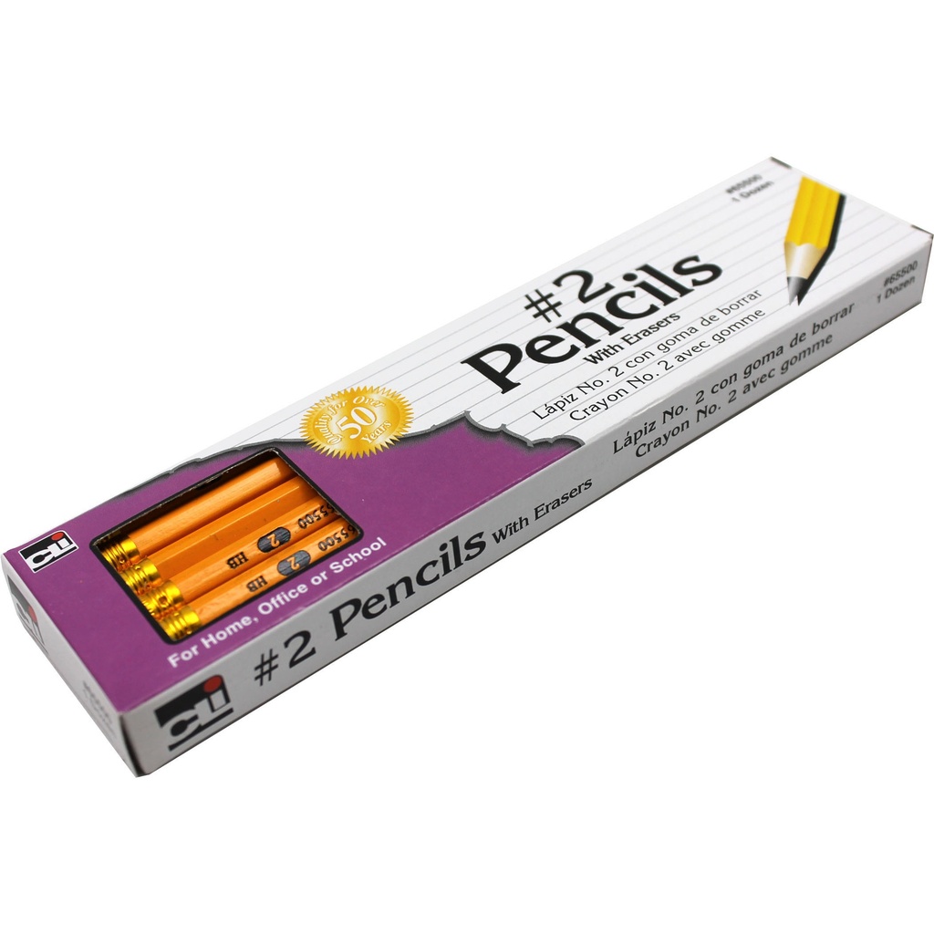 No. 2 Unsharpened Pencils with Erasers 144ct