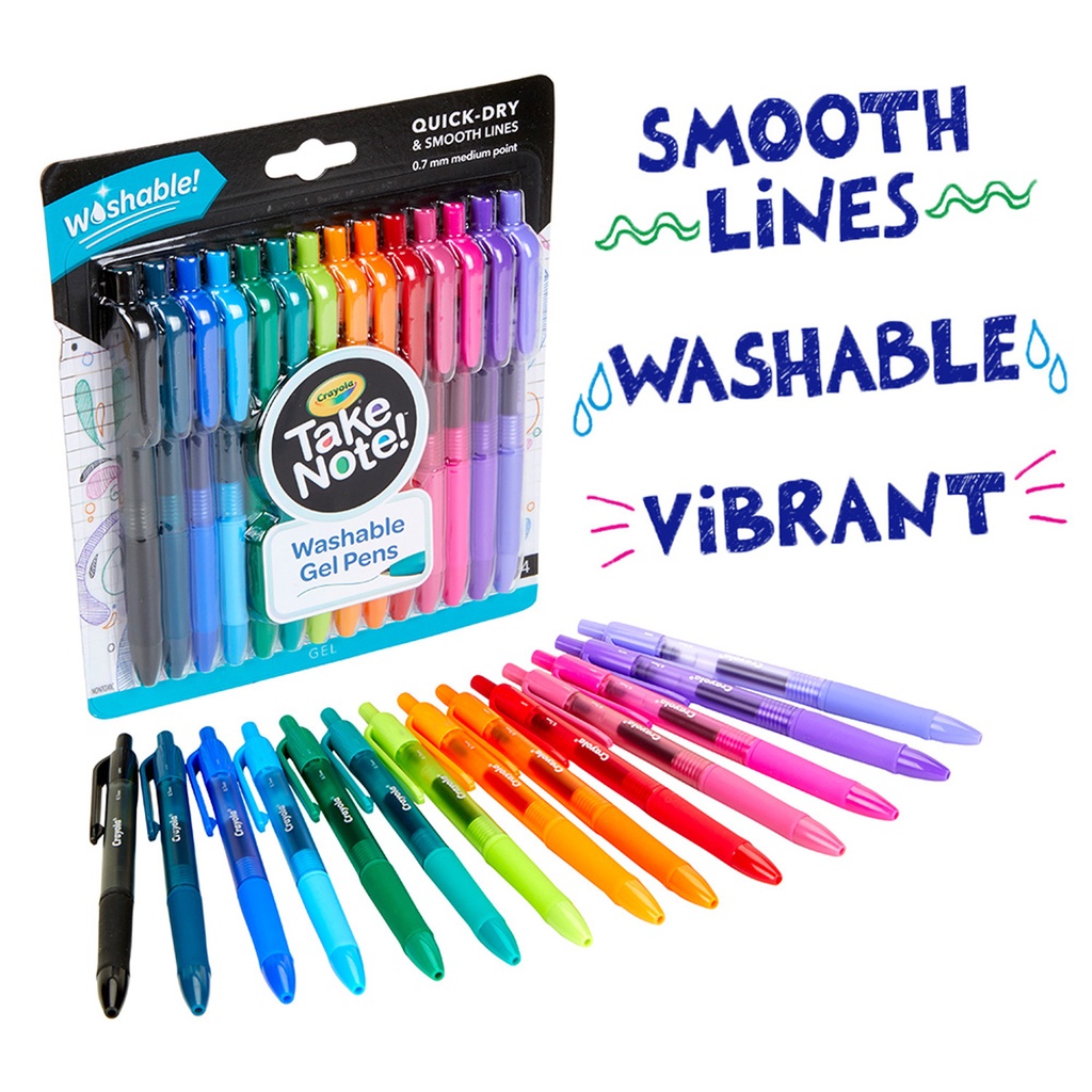 14 Color Take Note! Washable Gel Pens 2ct