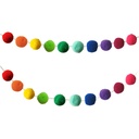 Rainbow Pom-Pom 12' Garlands 6ct 