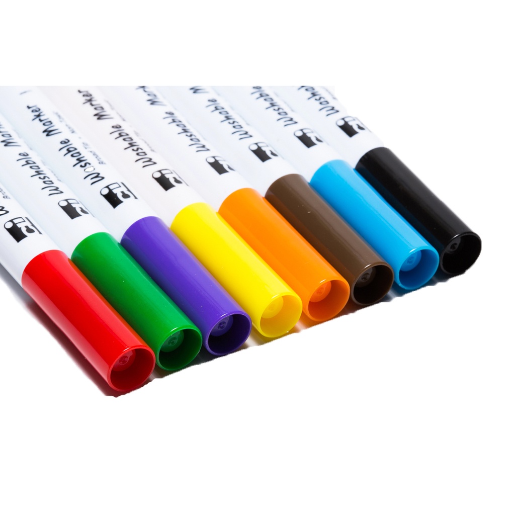 96 Washable Broad Tip Markers in 8 Assorted Colors