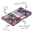 Blue Bloom Softcover Notebook with Pocket Pack 3