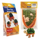 Pom Pon Animal Craft Kits: Ocean, Turtle, Flamingos, Lion & Elephant