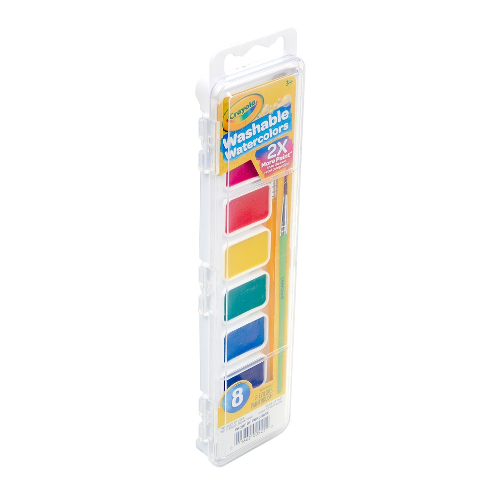 8 Color Crayola Semi-Moist Washable Watercolor Sets 6ct