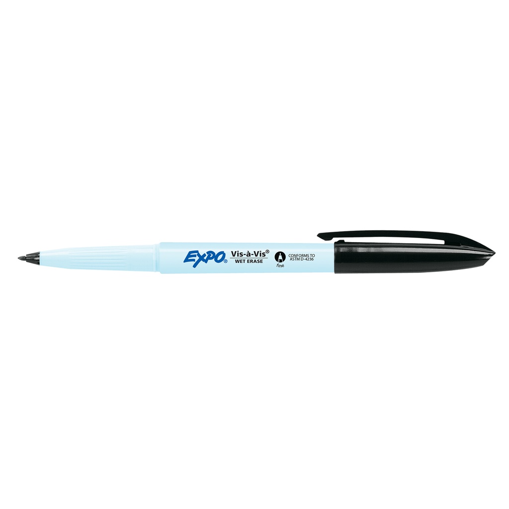 Black Vis-a-Vis® Fine Tip Wet-Erase Markers Box of 12