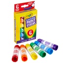 6 Color Washable Paint Sticks 3ct