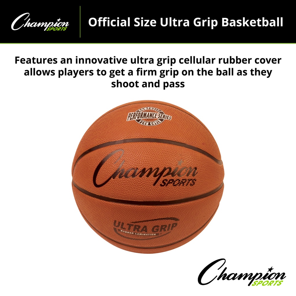 Ultra Grip Rubber Official Size 7 Basketball with Bladder