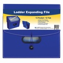 Blue 13-Pocket Ladder Expanding File