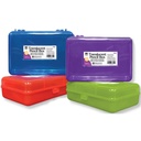 Assorted Colors Translucent Pencil Boxes Pack of 12