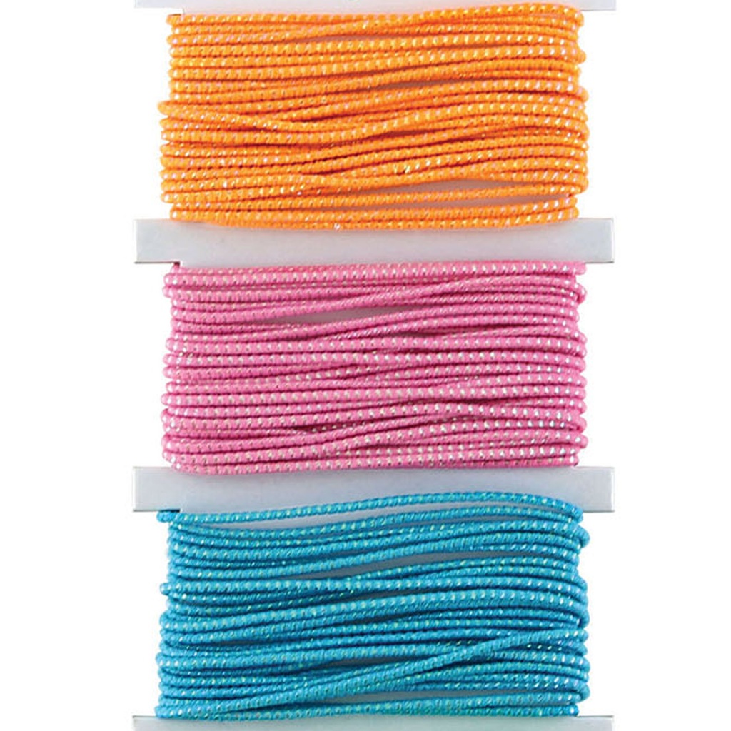 Thick Sparkle Elastic Cord 3yds of 6 Colors