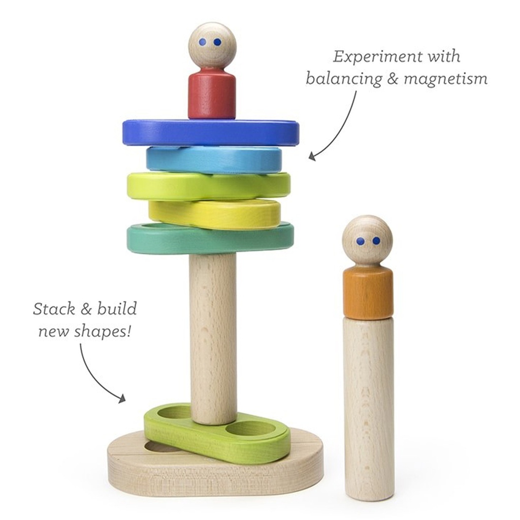 Rainbow Magnetic Floating Wooden Stacker