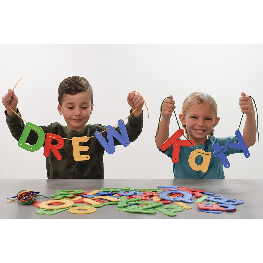 Uppercase and Lowercase Lacing Alphabet Set of 52