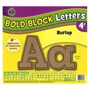 Burlap Design Bold Block 4" Letters Combo Pack