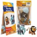 Pom Pon Animal Craft Kits: Ocean, Turtle, Flamingos, Lion & Elephant