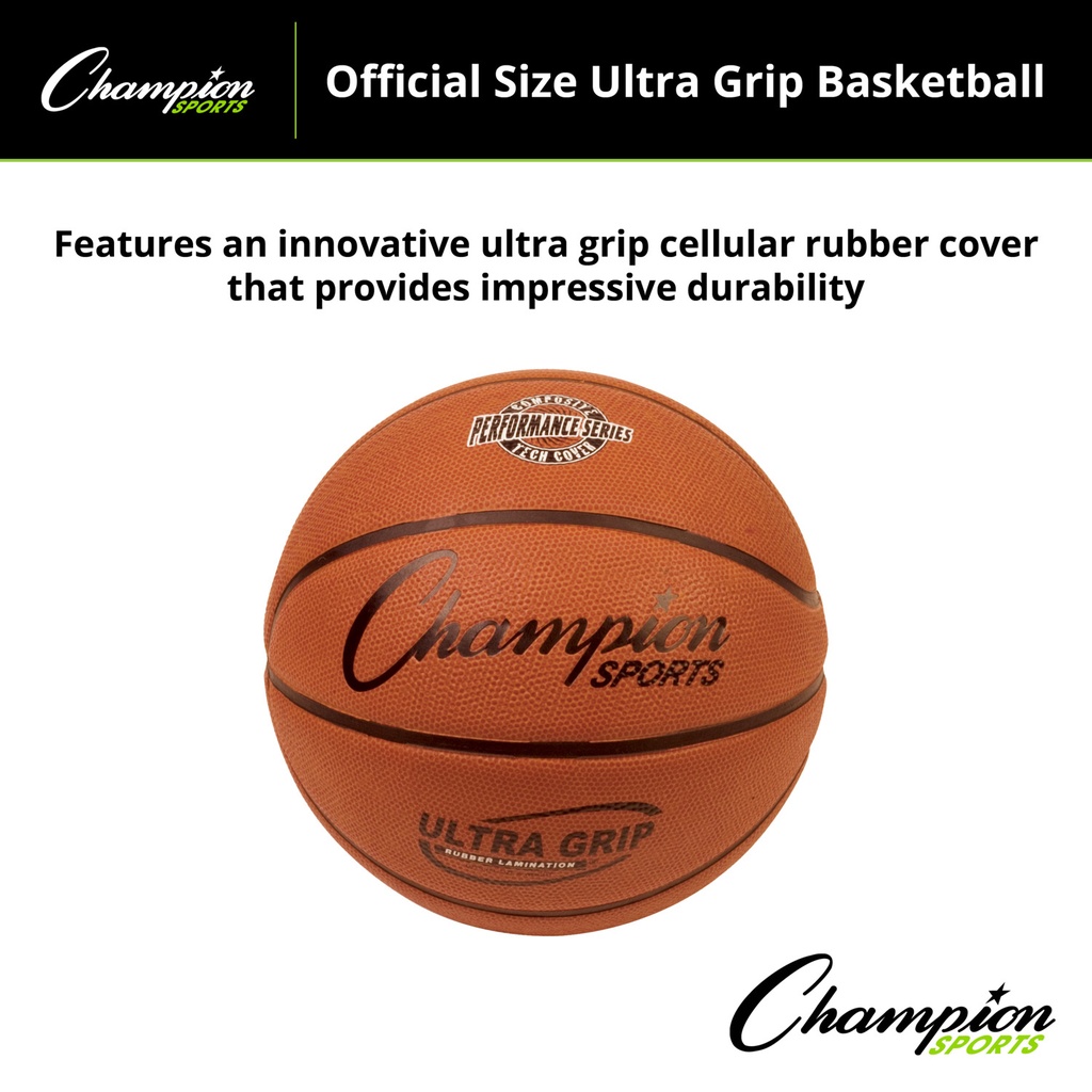 Ultra Grip Rubber Official Size 7 Basketball with Bladder