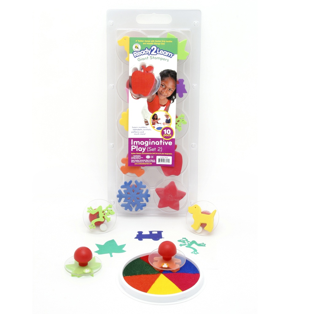 Imaginative Play Set 2 Giant Stampers Set of 10