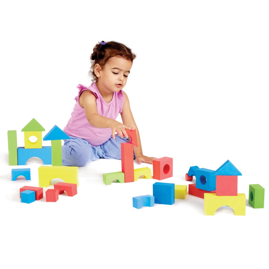 Edu-Color  Assorted Colors & Shapes Building Blocks 80 Pieces