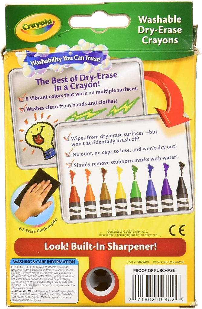 8ct Crayola Dry Erase Crayons | Teacher Direct