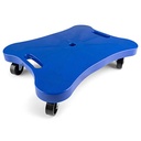 Blue Contoured Plastic Scooter with Handles