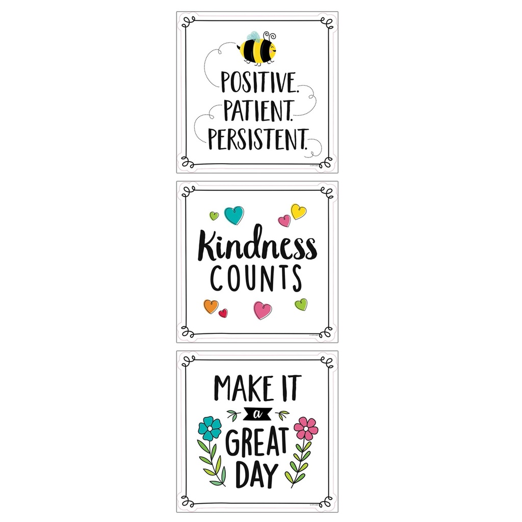 Positive Mindset 10" Designer Cut-Outs, Pack of 12