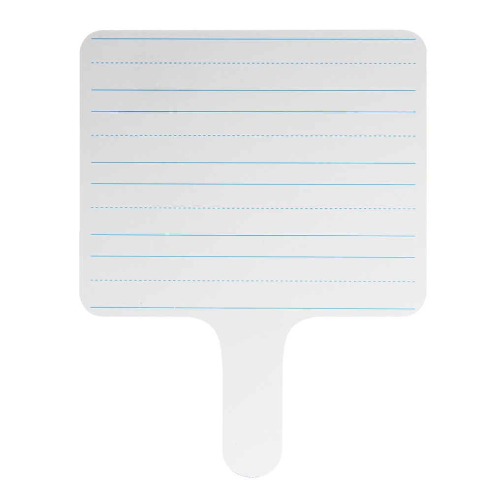 Two-sided Lined/Blank 7.75" x 10" Rectangular Dry Erase Writing Paddles Pack of 6