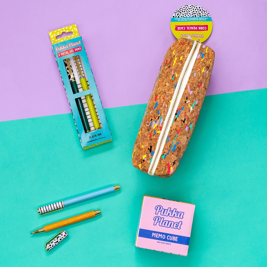 Pukka Planet Cork Pencil Cases Pack 6