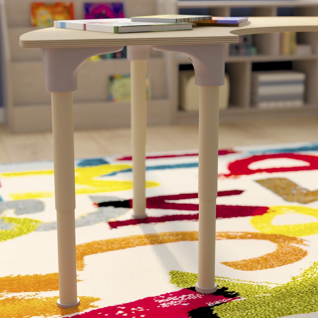 Adjustable Height  Half Circle Classroom Activity Table