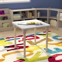 White/Beech Wood Adjustable Height Classroom  Activity Table