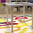 White/Beech Wood Adjustable Height Classroom  Activity Table