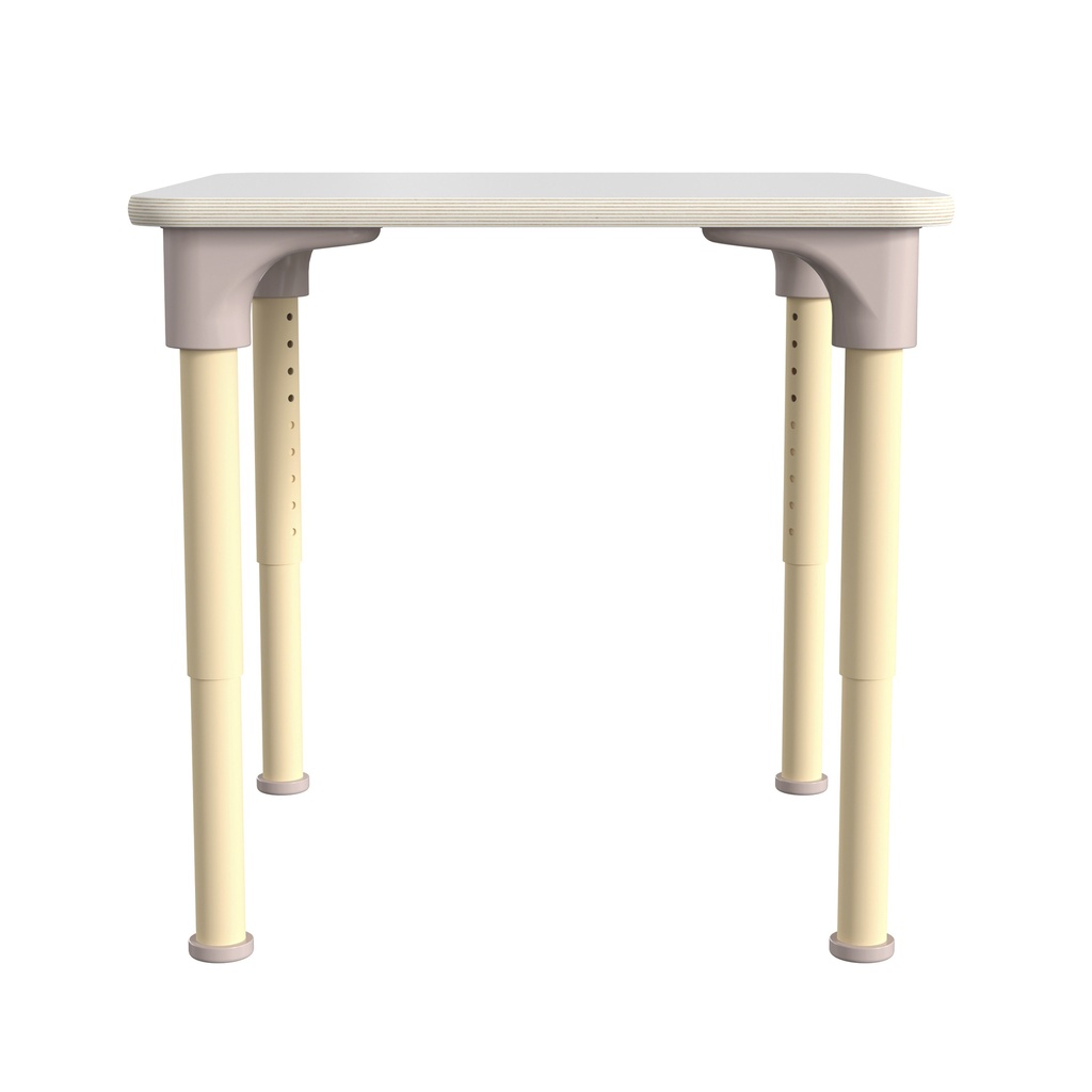 White/Beech Wood Adjustable Height Classroom  Activity Table