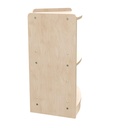 Wooden Bow Front Open Corner Storage Unit