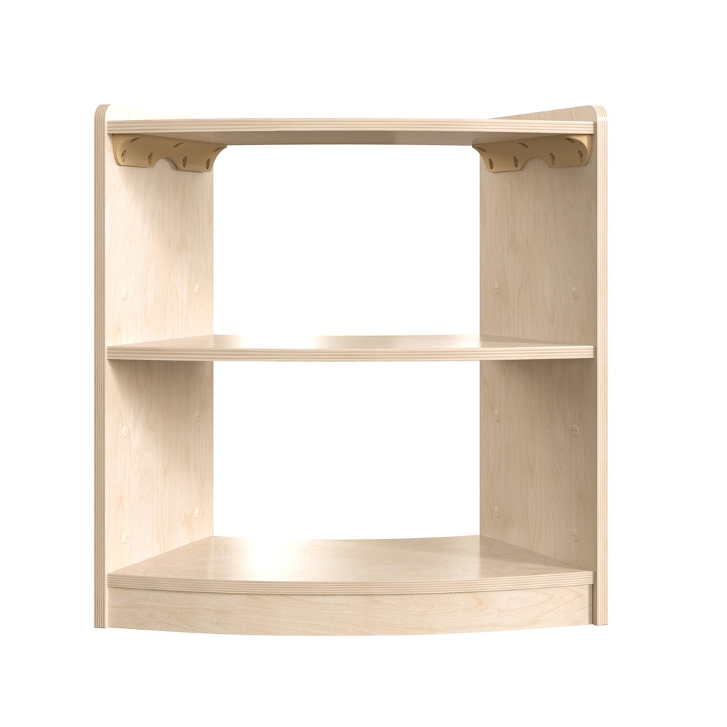 Wooden Bow Front Open Corner Storage Unit