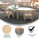 Wooden Half Circle Classroom Activity Table