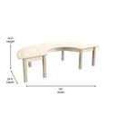 Wooden Half Circle Classroom Activity Table