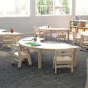 Wooden Half Circle Classroom Activity Table