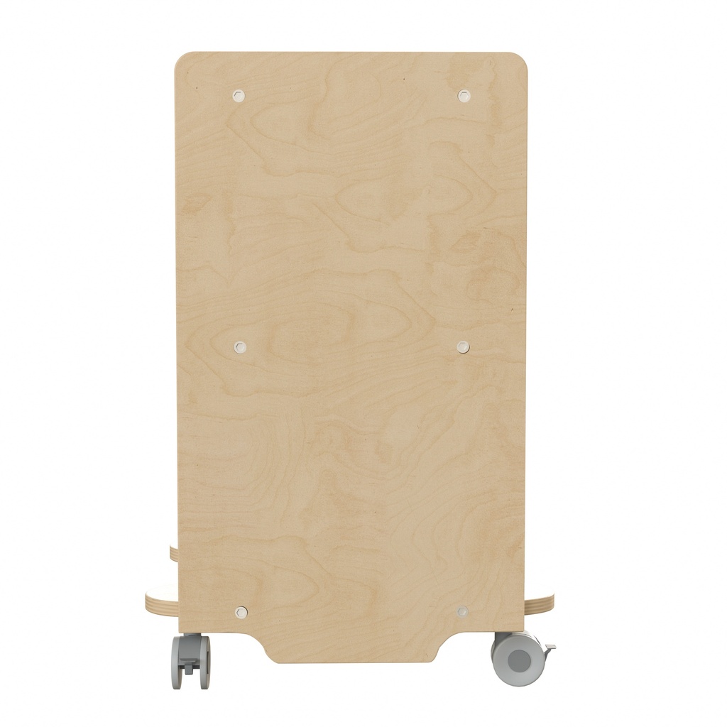 Wooden Mobile Storage Cart with Locking Caster Wheels