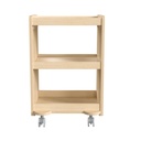 Wooden Mobile Storage Cart with Locking Caster Wheels