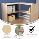 Wooden Open Corner Storage Unit