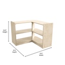 Wooden Open Corner Storage Unit