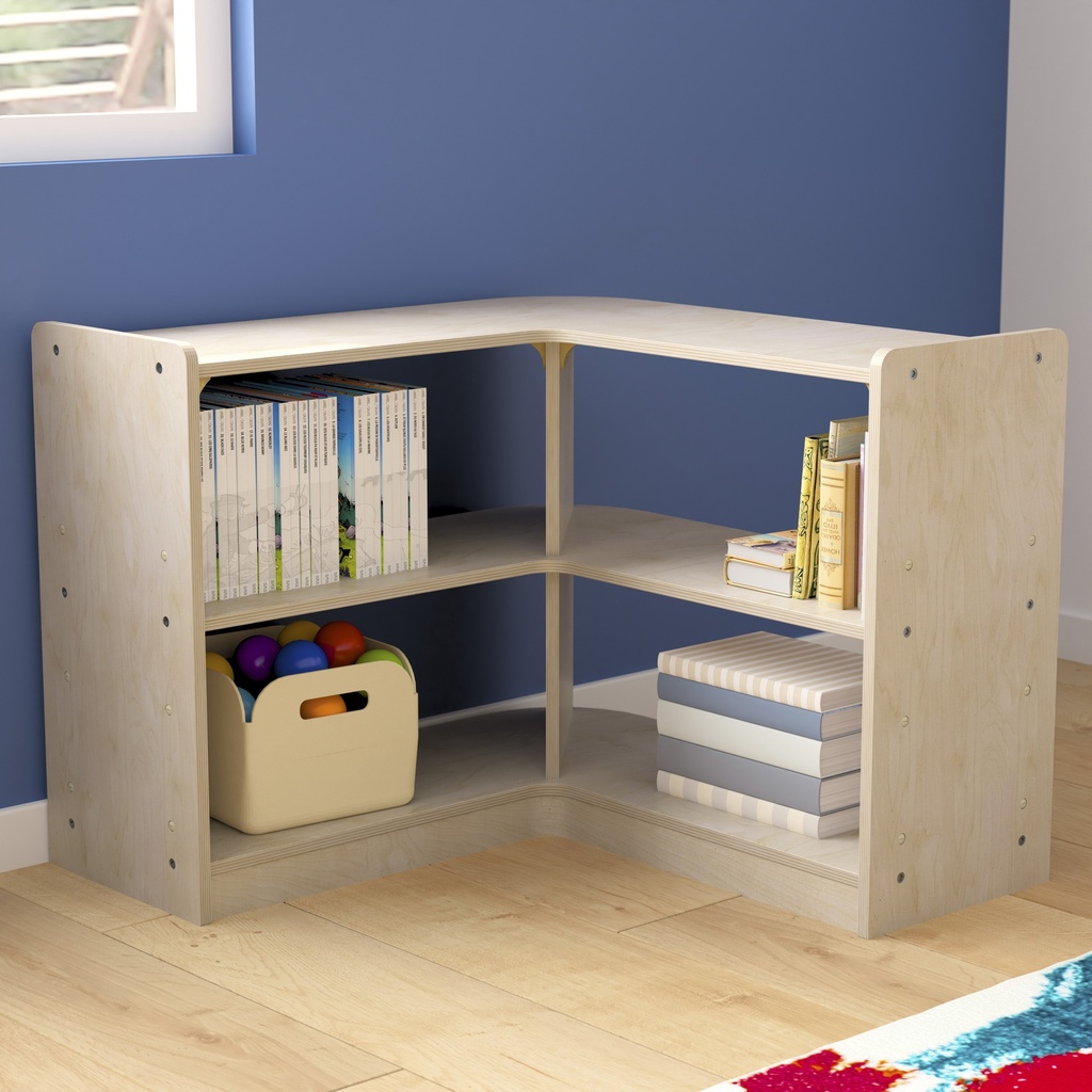 Wooden Open Corner Storage Unit