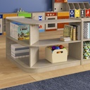 Wooden Open Corner Storage Unit