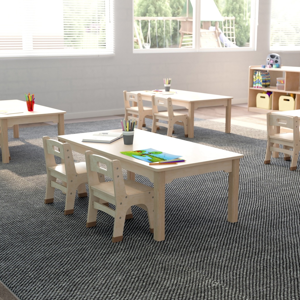 Wooden Rectangle Classroom Activity Table