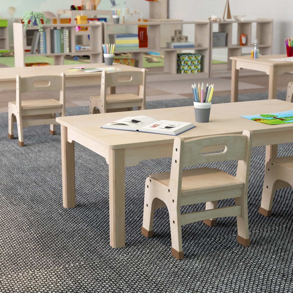 Wooden Rectangle Classroom Activity Table