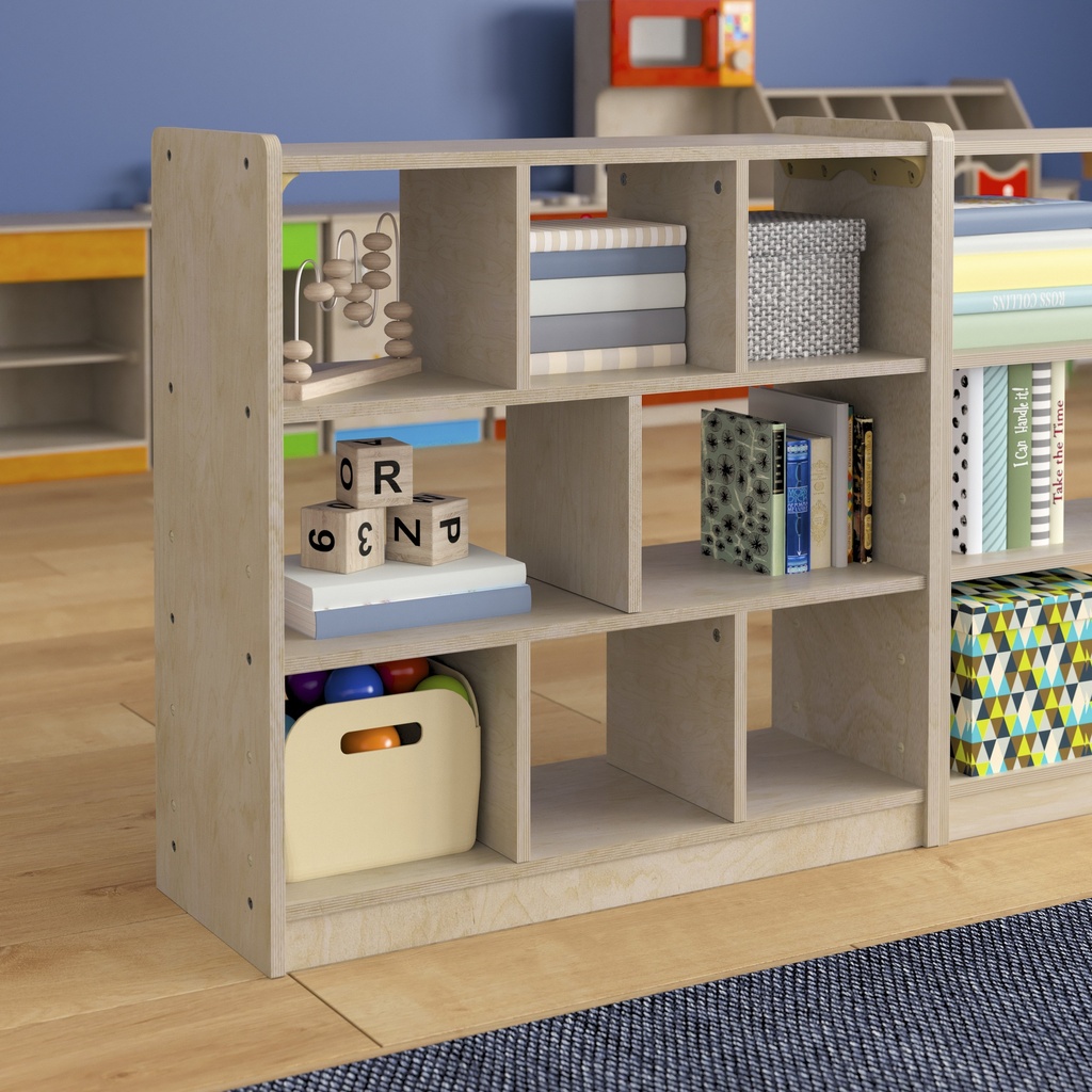 Modular Wooden 8 Section Open Storage Unit