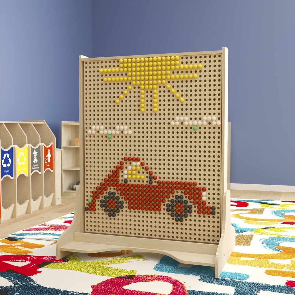 Double Sided Freestanding Peg System Activity Board