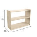 Wooden 2 Shelf Open Storage Unit