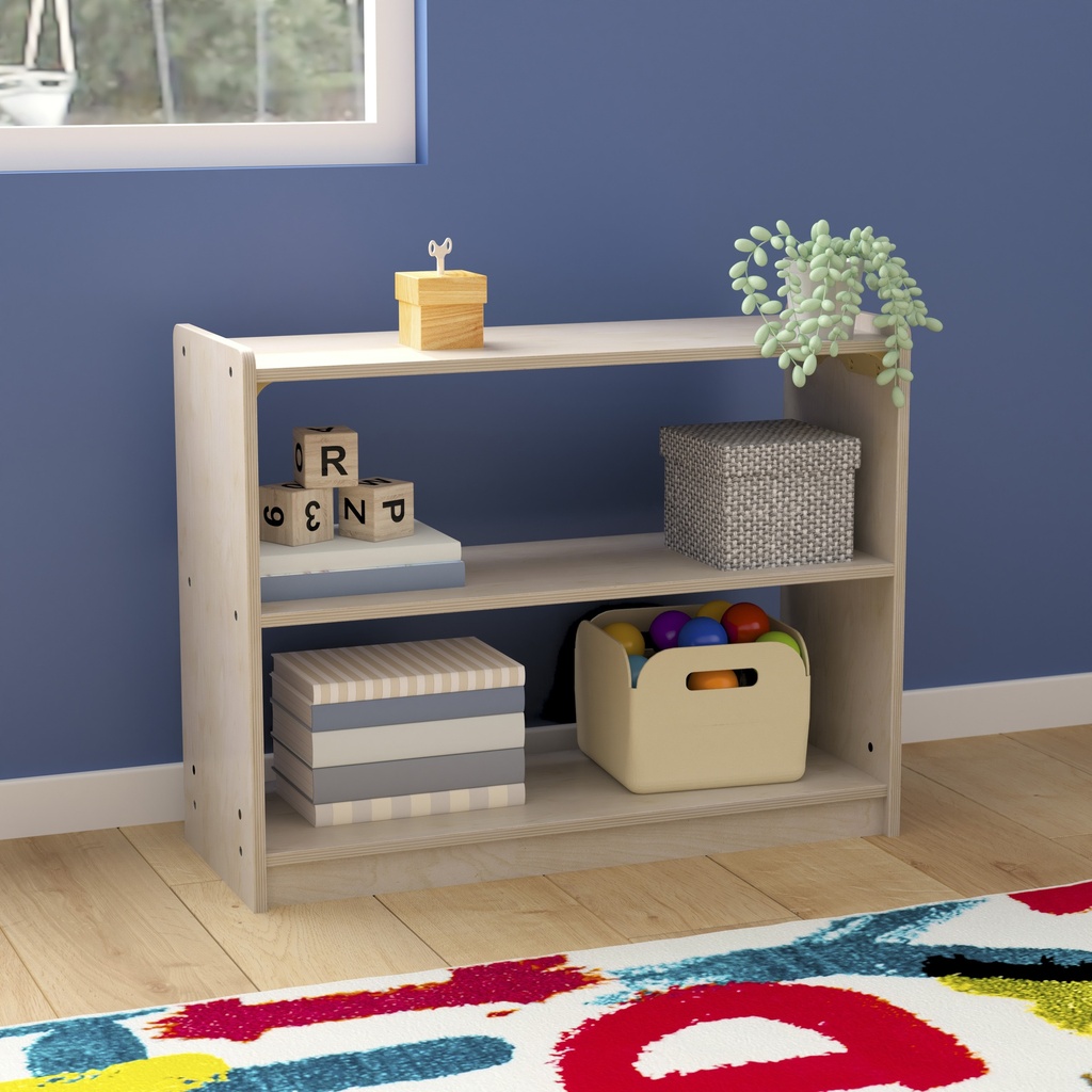 Wooden 2 Shelf Open Storage Unit